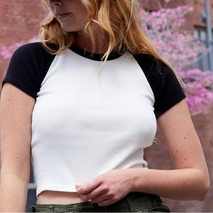 John Galt White & Black Bella Colorblock T-Shirt